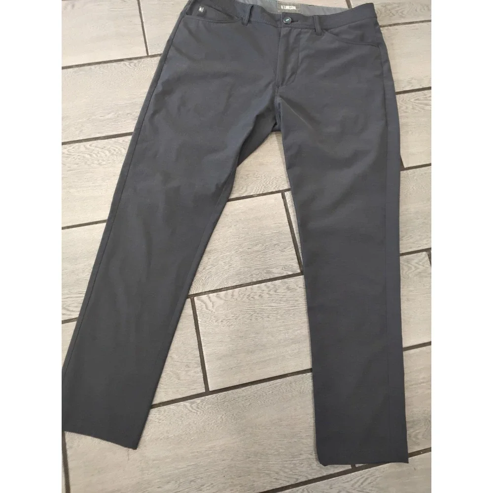 Linksoul Boardwalker Pants Mens 33 Charcoal Grey Golf Performance Chino Trousers